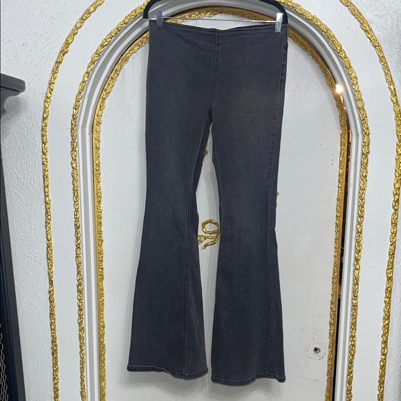 Free People Denim - Free People Washed Black Flare Boho Festival Jeans Women’s 8